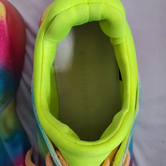 Stella McCartney Eclypse Printed Faux Leather Suede Exaggerated sole sneaker. - Picture 8 of 11